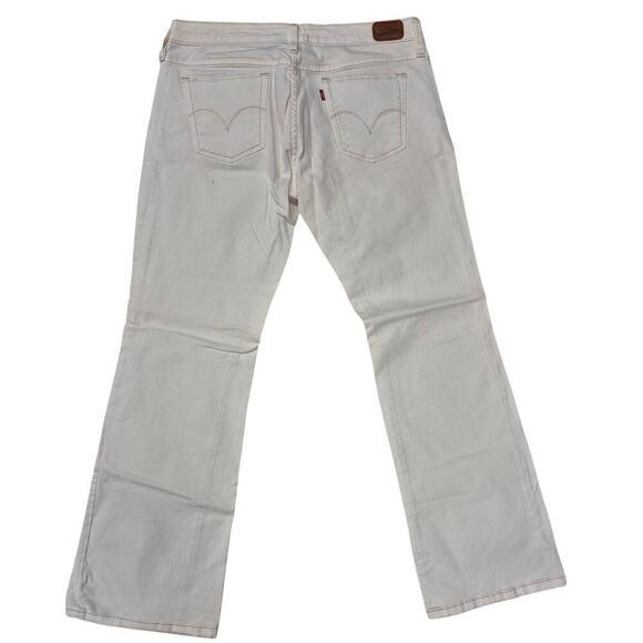 Levis Vintage Boot Cut 565 White Denim Wide Leg Jeans Women Sz 10M / 30W - Picture 1 of 5
